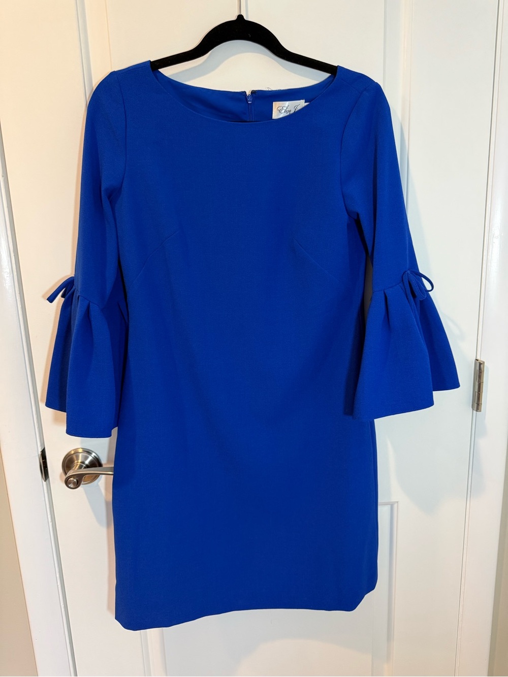 Eliza J Cobalt Blue Bell-Sleeve Shift Dress